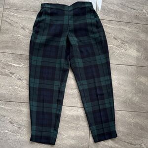 J. Crew Green & Black Plaid Dress Pants